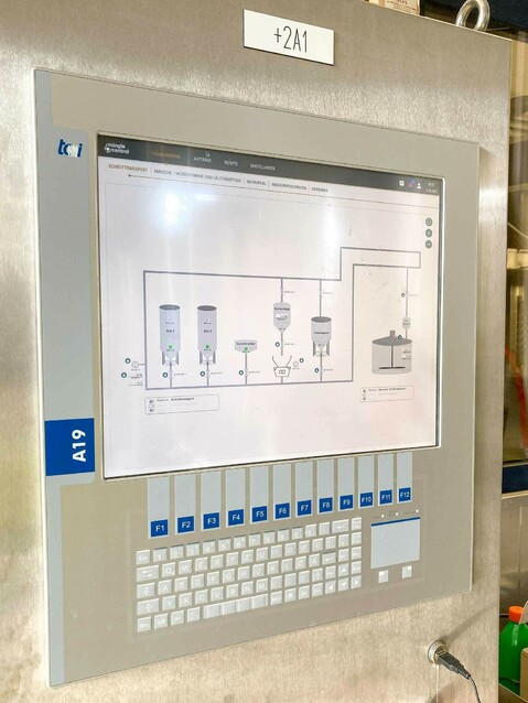 minglecontrol at work - View of the screen with the visualization of the brewing system
